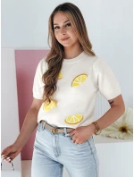 Dámsky nadrozmerný sveter Lemon Lemon Ecru FashionStreet MY2475 Dámsky nadrozmerný sveter Lemon Lemon Ecru FashionStreet MY2475