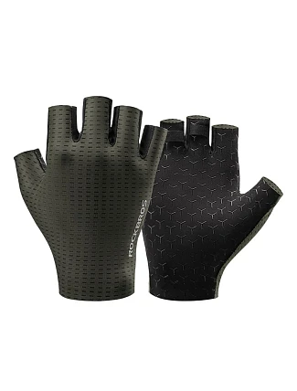 Rockbros priedušné cyklistické rukavice, krátke prsty, veľkosť: XL - zelené Rockbros priedušné cyklistické rukavice, krátke prsty, veľkosť: XL - zelené