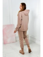 Izolovaná súprava s výšivkou Los Angeles tmavo béžová Izolovaná súprava s výšivkou Los Angeles tmavo béžová