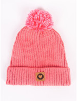 Yoclub Dievčenské zimné čiapky CZZ-0439G-AA10 Pink