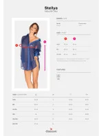 Sexy blúzka Stellya babydoll modrá - Obsessive