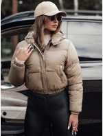 ZENZI prešívaná dámska zimná bunda s kapucňou béžová FashionStreet TY4722