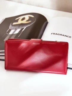 Portfel Damski Z Eko Skóry Czerwony Kalinessa