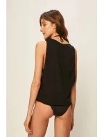 Plážový top KW0KW01026-BEH čierna - Calvin Klein Plážový top KW0KW01026-BEH čierna - Calvin Klein