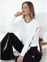 Dámsky biely sveter RILON FashionStreet MY2298
