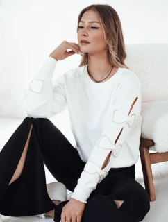Dámsky biely sveter RILON FashionStreet MY2298