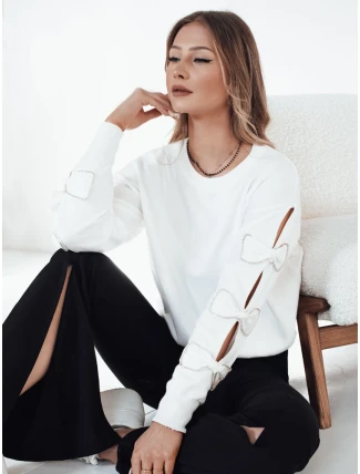 Dámsky biely sveter RILON FashionStreet MY2298