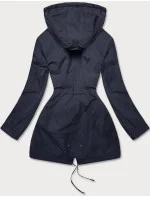 Tmavo modro-červená dámska bunda parka 2 v 1 (W702BIG)