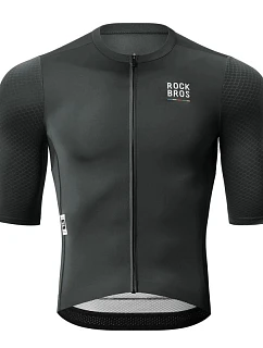 Cyklistický dres Rockbros 15220032001 ROAD TO SKY pre mužov, s krátkym rukávom, veľkosť L – čierny, pánsky