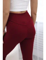 Pruhované legíny Burgundy
