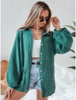Dámska mušelínová košeľa oversize MUSLINEA zelená FashionStreet DY0474 Dámska mušelínová košeľa oversize MUSLINEA zelená FashionStreet DY0474
