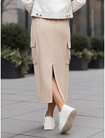 MERSALS svetlo béžová maxi sukňa FashionStreet CY0446 MERSALS svetlo béžová maxi sukňa FashionStreet CY0446