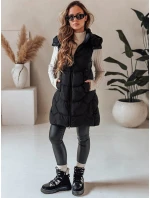 Dámska zateplená prešívaná vesta čierna FashionStreet TY5101