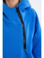 Zateplená mikina so zipsom nevädzovo modrá Zateplená mikina so zipsom nevädzovo modrá