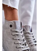 Dámské Tenisky Big Star Vysoké Zateplené Šedé GG274070