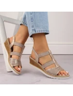 Pohodlné sandále na podpätku Remonte W RKR667 rose gold Pohodlné sandále na podpätku Remonte W RKR667 rose gold