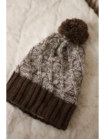 Milano fleecová čiapka K203 ecru melange+mocca