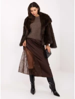 Sukňa MI SD 3287.36 hnedá