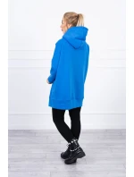 Zateplená mikina so zipsom nevädzovo modrá Zateplená mikina so zipsom nevädzovo modrá