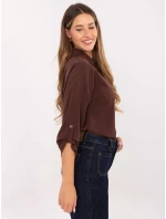 MI košeľa KS 4192.34 tmavohnedá