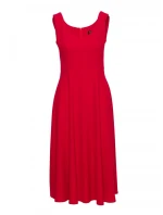 S424 Šaty Fit & flare - červené