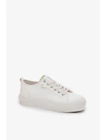 Dámske tenisky na platforme z ECO kože Big Star - biele