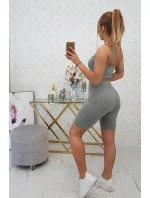 Športový set top + legíny šedá Športový set top + legíny šedá