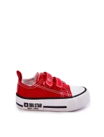 Dziecięce Materiałowe Trampki Na Rzep BIG STAR KK374076 Czerwone