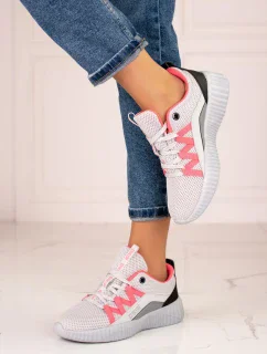 Komfortné tenisky šedo-strieborné dámske bez podpätku