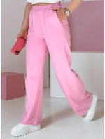 Dámske tepláky so širokými nohavicami DRESLINA pink FashionStreet UY2691 Dámske tepláky so širokými nohavicami DRESLINA pink FashionStreet UY2691