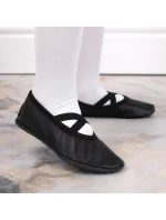 Dievčenské kožené baleríny čierne - Nazo
