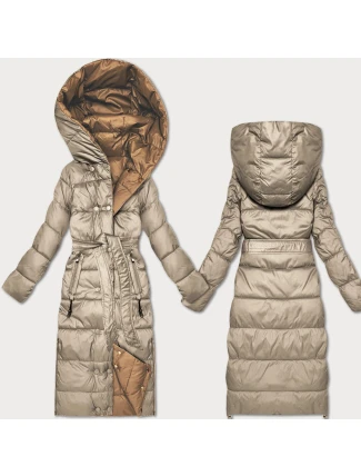 Obojstranná zimná bunda s prúžkom Minority Beige-Brown (M2-6519-62+301) Obojstranná zimná bunda s prúžkom Minority Beige-Brown (M2-6519-62+301)