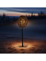 SOLÁRNA GUĽOVÁ LAMPA RATAN HNEDÁ PROGARDEN