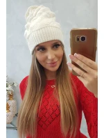 Dámska čiapka Leonia K342 ecru