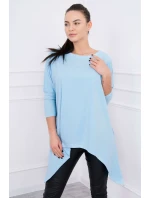 Oversize blúzka v modrej farbe