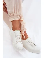 Dámske tenisky na platforme z ECO kože Big Star - biele