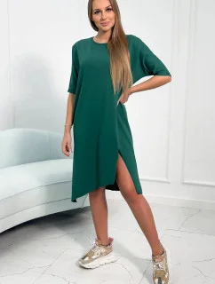 Dámske oversize šaty 9335 Tmavo zelená - Kesi