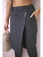 Punto Milano Zimné nohavice s ozdobným zipsom Graphite