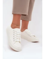 Ocieplane Niskie Trampki Damskie Big Star OO274927 Białe