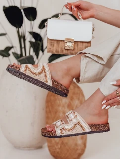 Dámske korkové žabky KORKARTA beige FashionStreet ZY0892