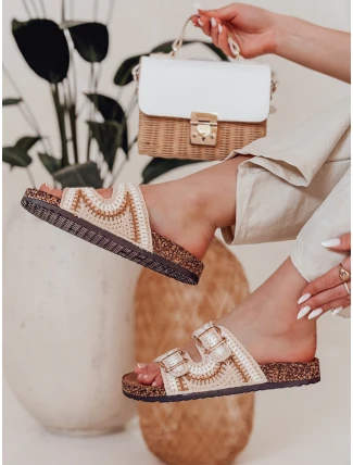 Dámske korkové žabky KORKARTA beige FashionStreet ZY0892