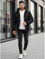 Pánska zimná bunda s kapucňou čierna FashionStreet TX5087z