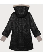 Čierna dámska prešívaná bunda s ozdobným sťahovacím lemom S'West (B8345-1) Čierna dámska prešívaná bunda s ozdobným sťahovacím lemom S'West (B8345-1)