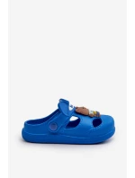 Klapki Dziecięce Piankowe Z Ozdobą Niebieskie Opleja