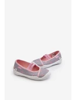 Kapcie Baleriny We Wzorki Befado 116X328 Szaro-Różowe