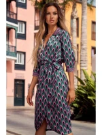 M668 Zavinovacie šaty s potlačou - model 1 M668 Zavinovacie šaty s potlačou - model 1