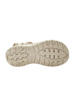 Lee Cooper dámske sandále na suchý zips na letnú pláž light beige cream women's