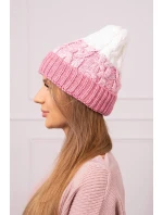 Dámska čiapka Samara K346 powder pink+ecru