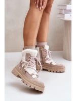 Botki Z Futerkiem Typu Baranek Beżowe Merilana