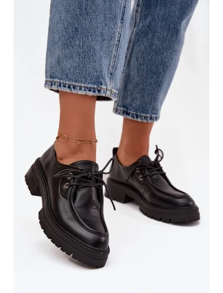 Dámské polobotky z eko kůže černé Adrelle